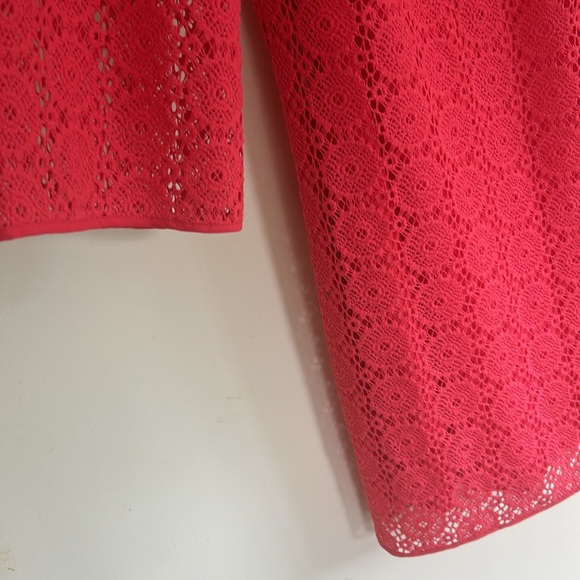 Lilly Pulitzer CORAL Crochet Knit “Topanga Breakers” Dress US XL - EUC - Picture 4 of 10